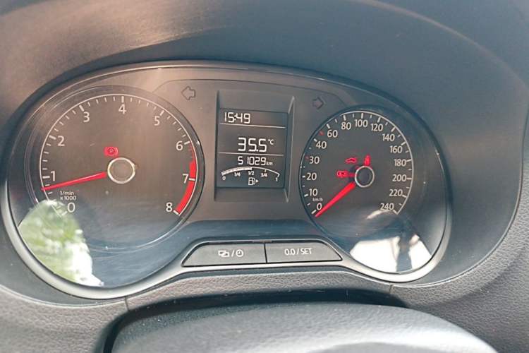 Used Volkswagen Polo 2018 1.5L Manual Drive-Comfort Model Odometer Close Up