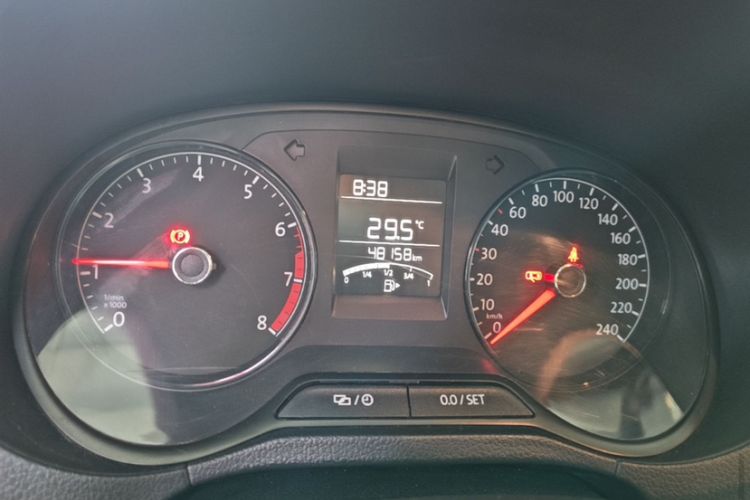 Used Volkswagen Polo 2018 1.5L Manual Drive-Comfort Model Odometer Close Up