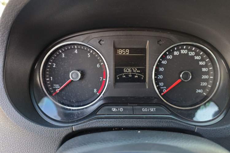 Used Volkswagen Polo 2018 1.5L Automatic Enjoyment Model Odometer Close Up