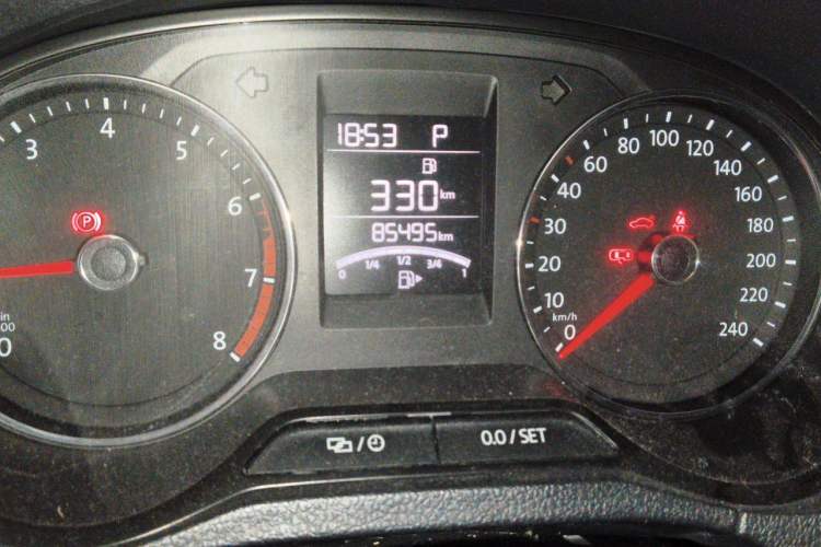 Used Volkswagen Polo 2018 1.5L Automatic Enjoyment Model Odometer Close Up