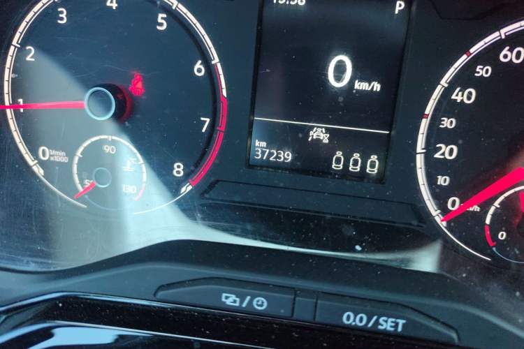 Used Volkswagen Polo 2021 Plus 1.5L Automatic Colorful Tech Edition Odometer Close Up