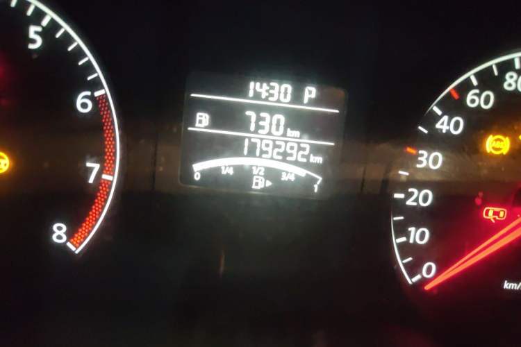 Used Volkswagen Sagitar 2012 1.6L Automatic Comfort Edition Odometer Close Up