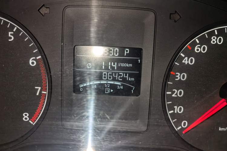 Used Volkswagen Sagitar 2014 1.6L Automatic Comfort Model Odometer Close Up