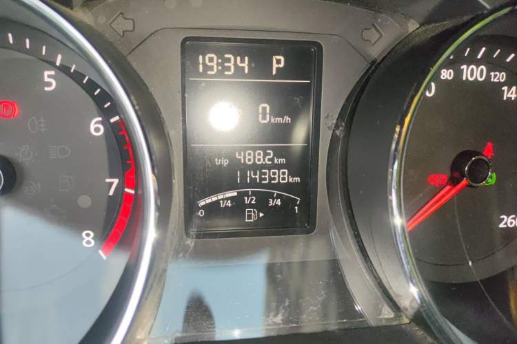 Used Volkswagen Sagitar 2017 1.6L Automatic Comfort Model Odometer Close Up