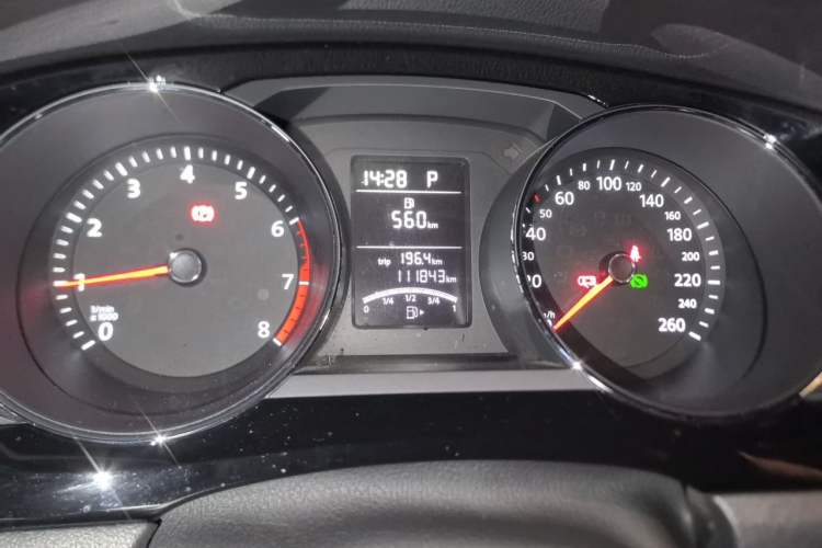 Used Volkswagen Sagitar 2017 1.6L Automatic Comfort Model Odometer Close Up