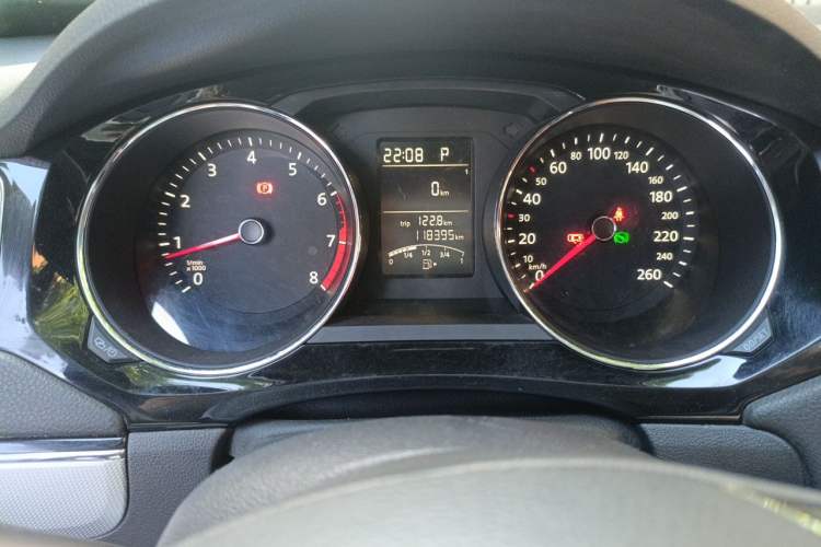 Used Volkswagen Sagitar 2017 1.6L Automatic Comfort Model Odometer Close Up