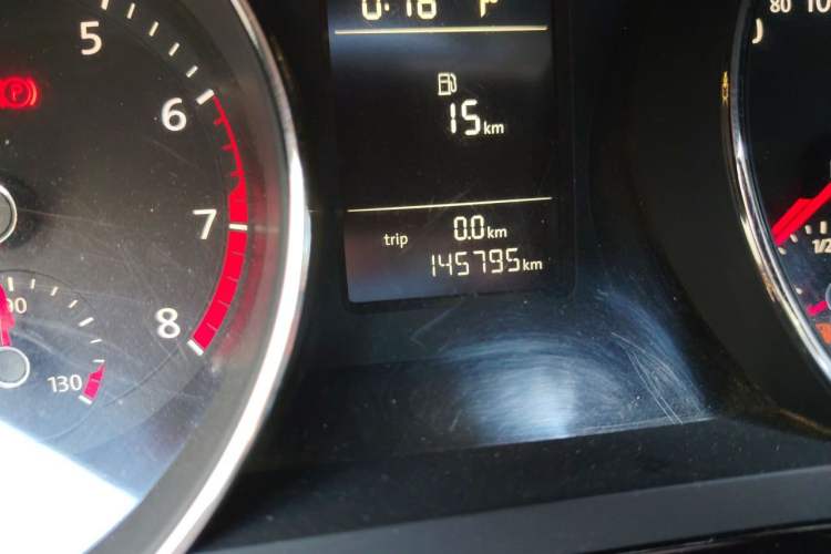 Used Volkswagen Sagitar 2017 230TSI Automatic Comfort Version Odometer Close Up