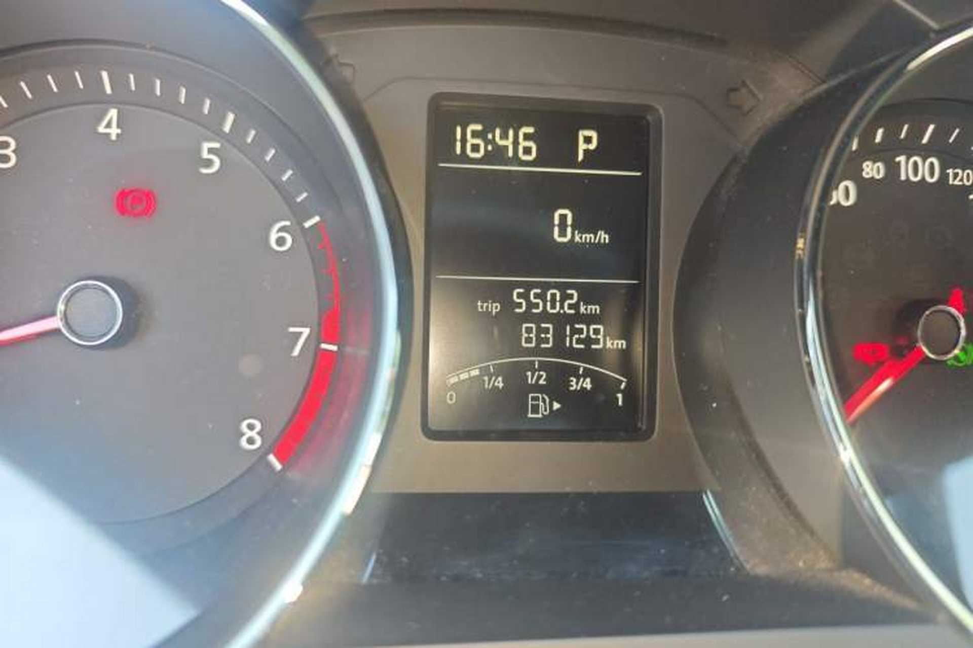 Used Volkswagen Sagitar 2017 1.6L Automatic Comfort Model Odometer Close Up