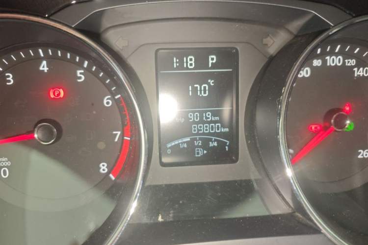 Used Volkswagen Sagitar 2017 1.6L Automatic Comfort Model Odometer Close Up