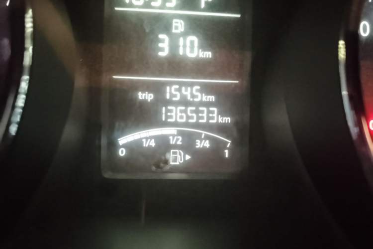 Used Volkswagen Sagitar 2017 1.6L Automatic Comfort Model Odometer Close Up