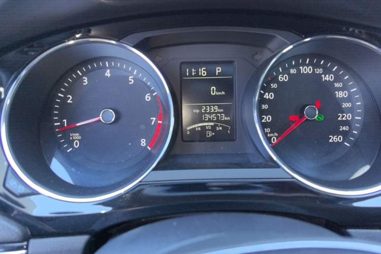 Used Volkswagen Sagitar 2017 1.6L Automatic Comfort Model Odometer Close Up
