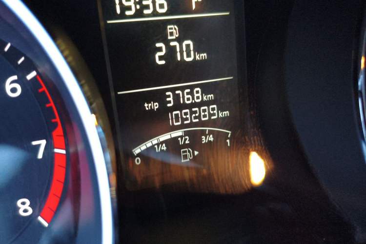 Used Volkswagen Sagitar 2017 1.6L Automatic Comfort Model Odometer Close Up