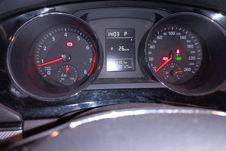 Used Volkswagen Sagitar 2017 230TSI Automatic Comfort Version Odometer Close Up