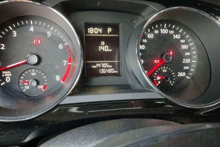 Used Volkswagen Sagitar 2017 230TSI Automatic Comfort Version Odometer Close Up