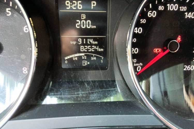 Used Volkswagen Sagitar 2017 1.6L Automatic Comfort Model Odometer Close Up