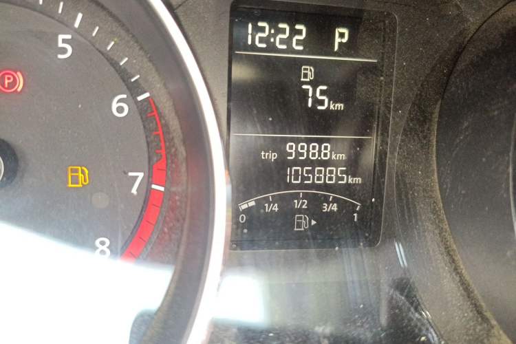 Used Volkswagen Sagitar 2018 1.6L Automatic Comfort Model Odometer Close Up