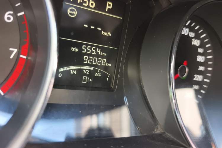 Used Volkswagen Sagitar 2018 1.6L Automatic Comfort Model Odometer Close Up