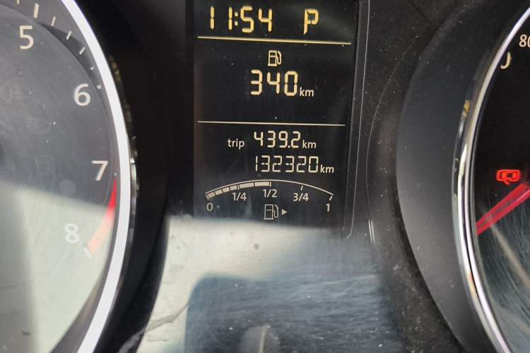 Used Volkswagen Sagitar 2018 1.6L Automatic Comfort Model Odometer Close Up