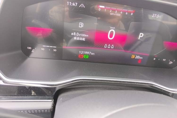 Used Volkswagen Sagitar 2020 280TSI DSG Comfort Version China VI Standard Odometer Close Up