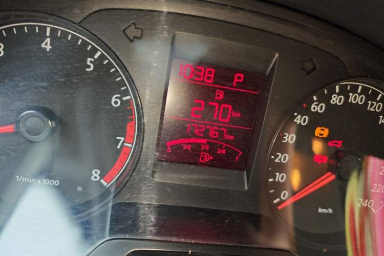 Used Volkswagen Santana 2014 1.6L Automatic 30th Anniversary Edition Odometer Close Up