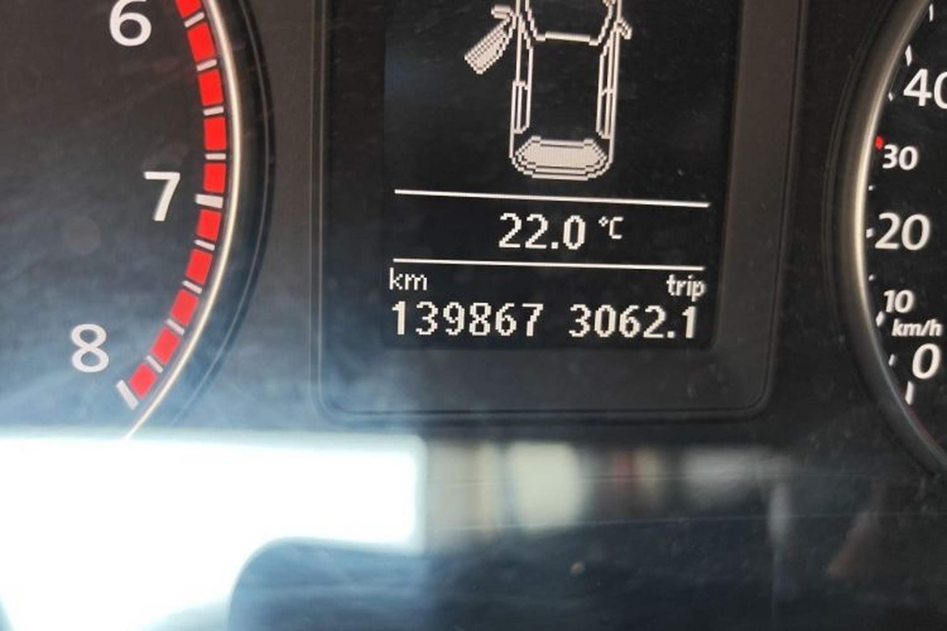 Used Volkswagen Scirocco 2009 1.4 TSI Trend Edition Odometer Close Up