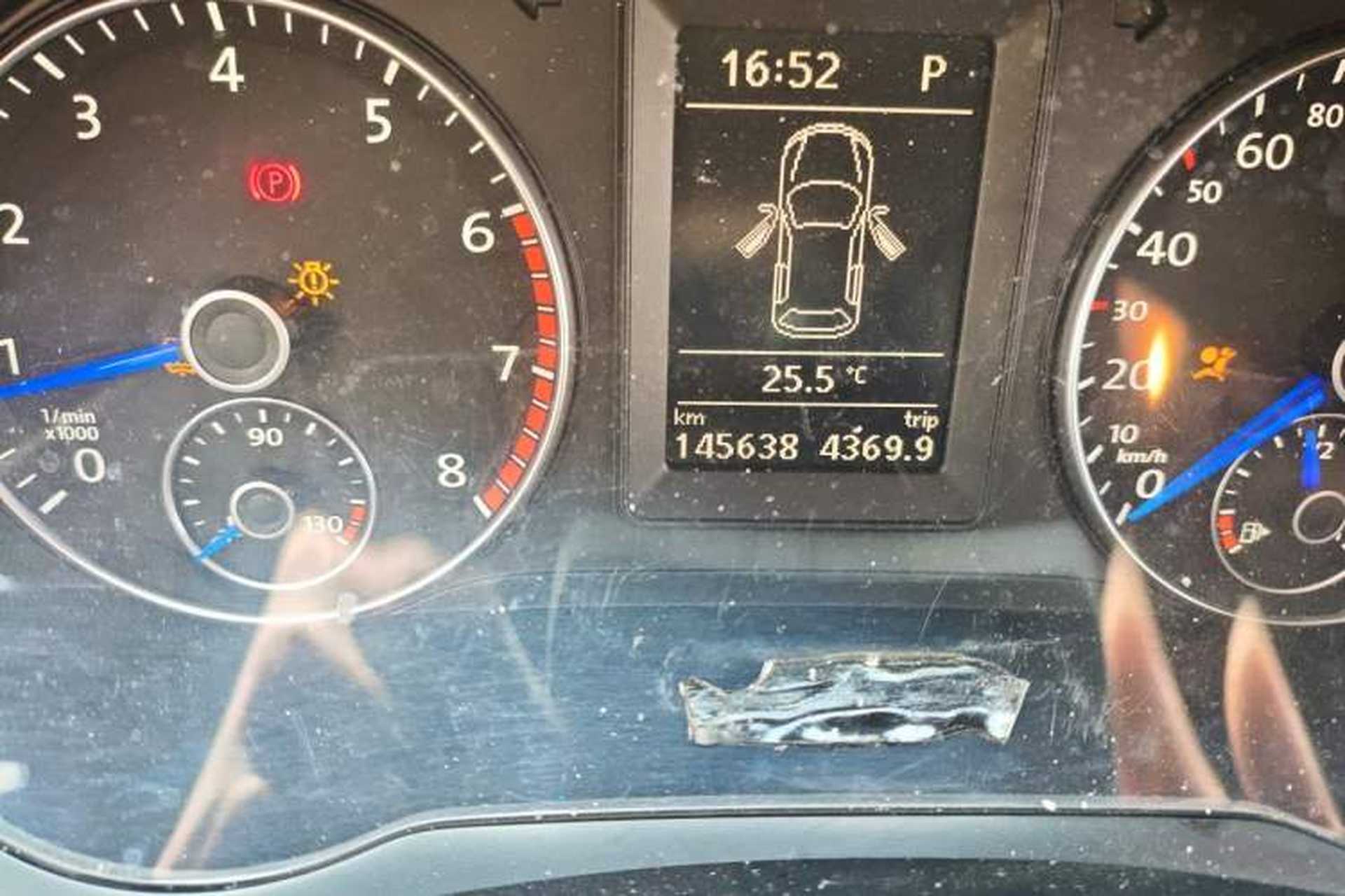 Used Volkswagen Scirocco 2010 2.0 TSI Luxury Edition Odometer Close Up