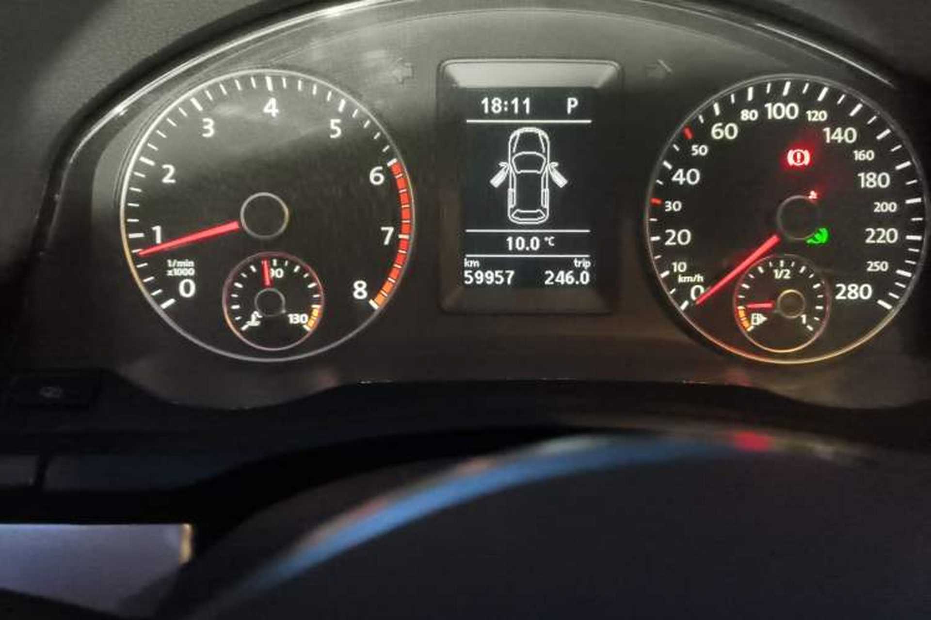 Used Volkswagen Scirocco 2010 2.0 TSI Luxury Edition Odometer Close Up