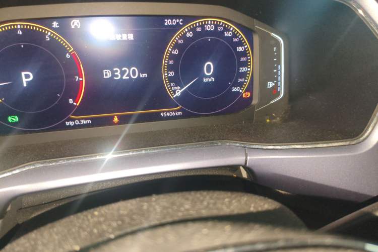 Used Volkswagen T-Cross 2019 280TSI DSG Luxury Edition Odometer Close Up