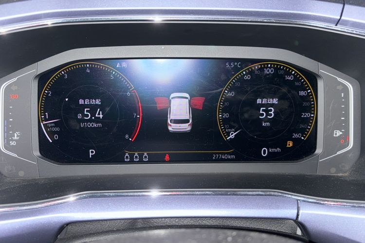 Used Volkswagen T-Cross 2019 280TSI DSG Luxury Edition Odometer Close Up