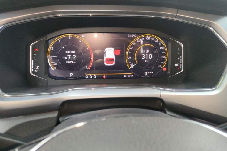 Used Volkswagen T-Cross 2019 280TSI DSG Luxury Edition Odometer Close Up