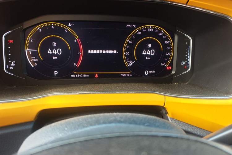Used Volkswagen T-Cross 2019 280TSI DSG Luxury Edition Odometer Close Up