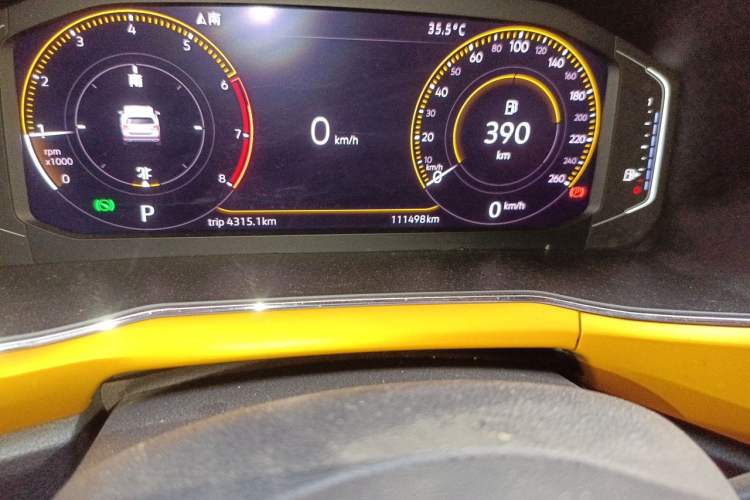 Used Volkswagen T-Cross 2019 280TSI DSG Luxury Edition Odometer Close Up