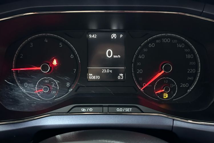 Used Volkswagen T-Cross 2020 280TSI DSG Comfort Edition Odometer Close Up