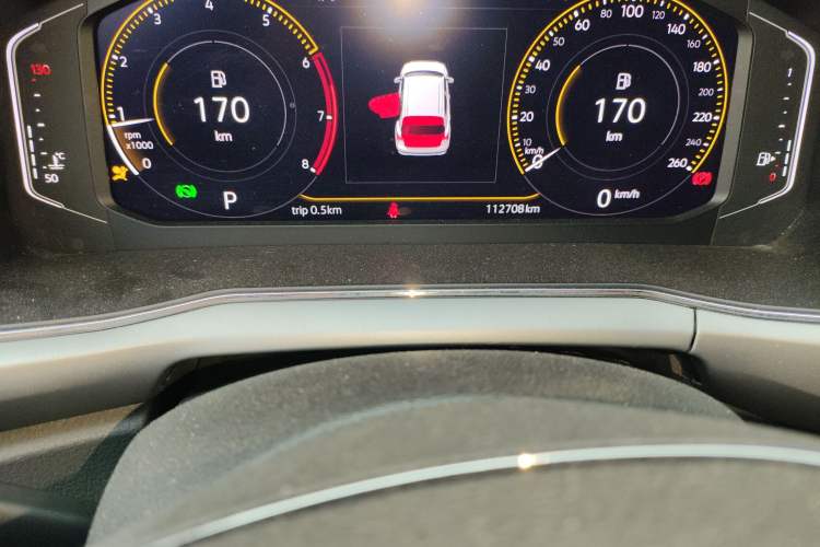 Used Volkswagen T-Cross 2020 280TSI DSG Luxury Edition Odometer Close Up