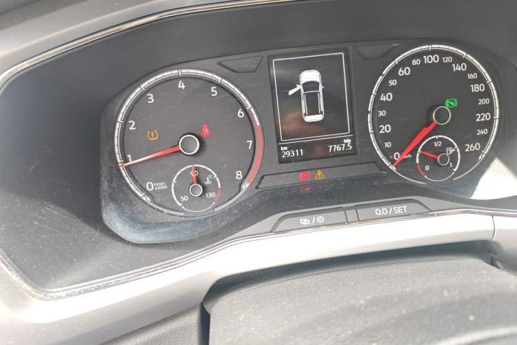 Used Volkswagen T-Cross 2020 280TSI DSG Comfort Edition Odometer Close Up