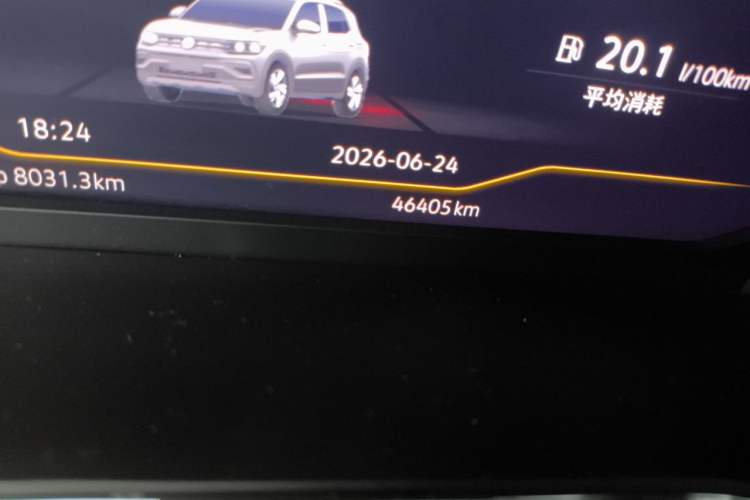 Used Volkswagen T-Cross 2021 280TSI DSG Luxury Edition Odometer Close Up