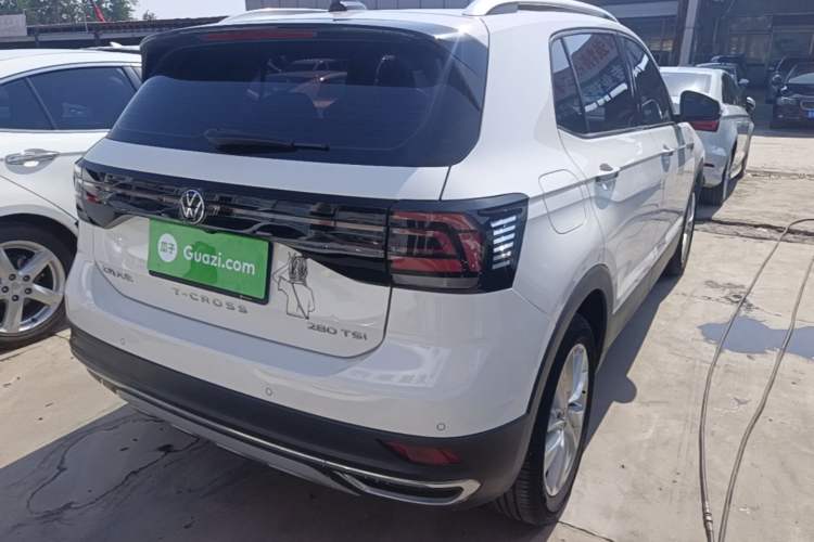 Used Volkswagen T-Cross 2021 280TSI DSG Comfort Edition Rear Right 45 Deg