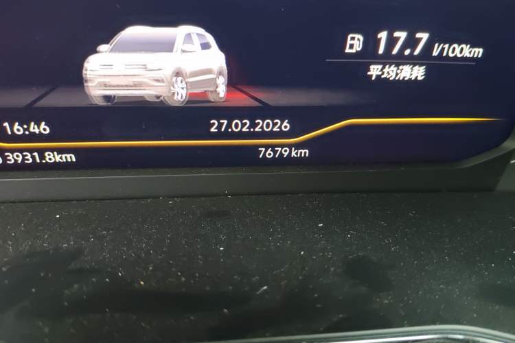 Used Volkswagen T-Cross 2022 280TSI DSG Luxury Edition Odometer Close Up