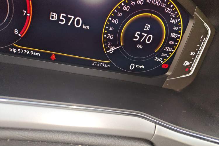 Used Volkswagen T-Cross 2022 280TSI DSG Luxury Edition Odometer Close Up