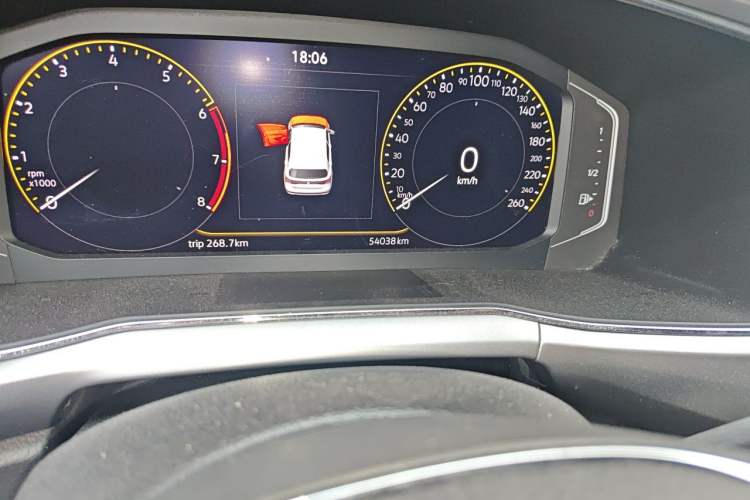 Used Volkswagen T-Cross 2022 280TSI DSG Comfort Edition Odometer Close Up