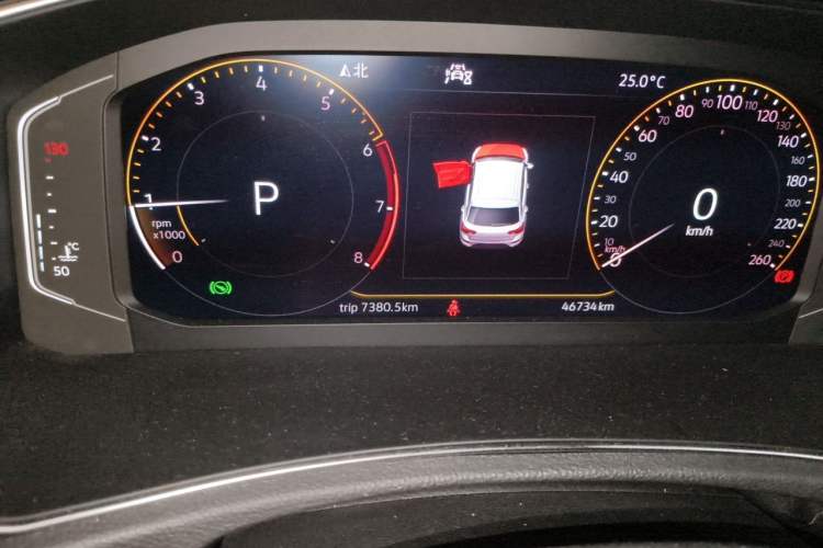 Used Volkswagen T-ROC 2020 280TSI DSG Two-Wheel Drive Comfort Version Odometer Close Up