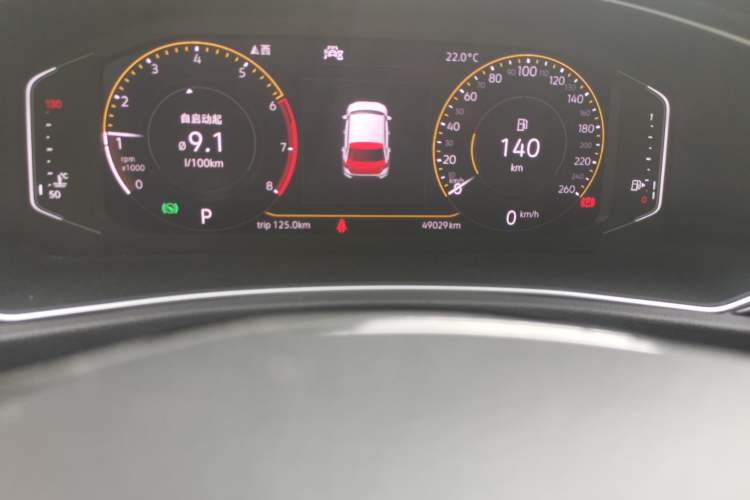 Used Volkswagen T-ROC 2020 280TSI DSG Two-Wheel Drive Comfort Version Odometer Close Up