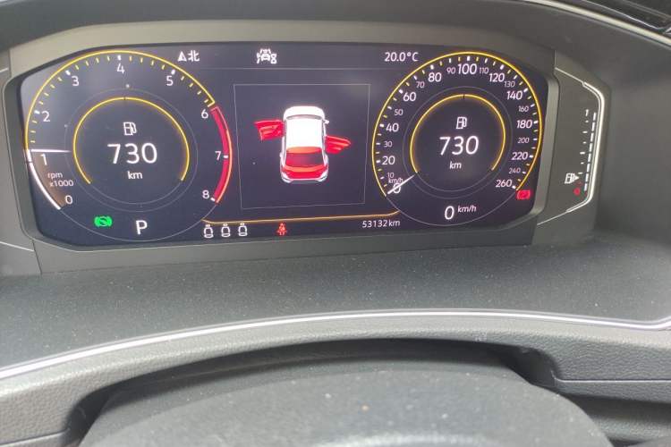 Used Volkswagen T-ROC 2020 280TSI DSG Two-Wheel Drive Comfort Version Odometer Close Up