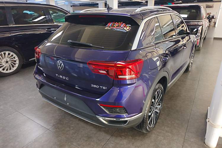 Used Volkswagen T-ROC 2021 280TSI DSG Two-Wheel Drive Comfort Connect Edition Rear Right 45 Deg