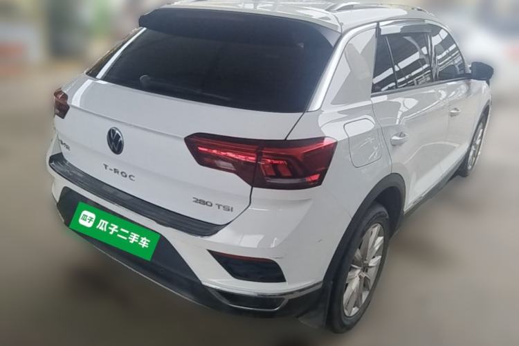 Used Volkswagen T-ROC 2021 280TSI DSG Two-Wheel Drive Elite Connect Edition Rear Right 45 Deg