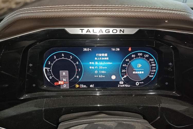 Used Volkswagen Talagon 2021 530TSI Four-Wheel Drive Flagship Shengjing Edition Pro Instrument Cluster