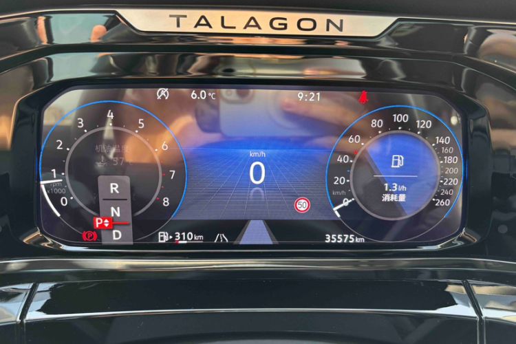 Used Volkswagen Talagon 2021 380TSI Four-Wheel Drive Luxury Premium Edition Pro Odometer Close Up