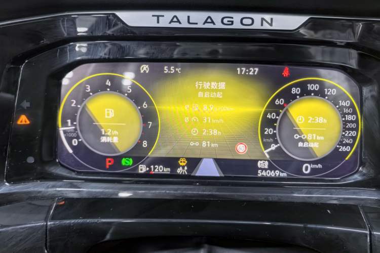 Used Volkswagen Talagon 2021 380TSI Four-Wheel Drive R-Line Touareg Edition Odometer Close Up