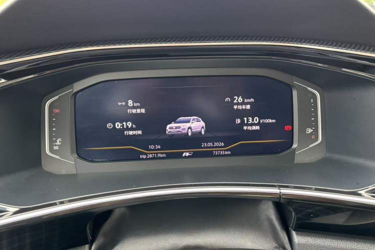 Used Volkswagen Tayron 2019 380TSI Four-Wheel Drive R-Line China VI-standard Odometer Close Up