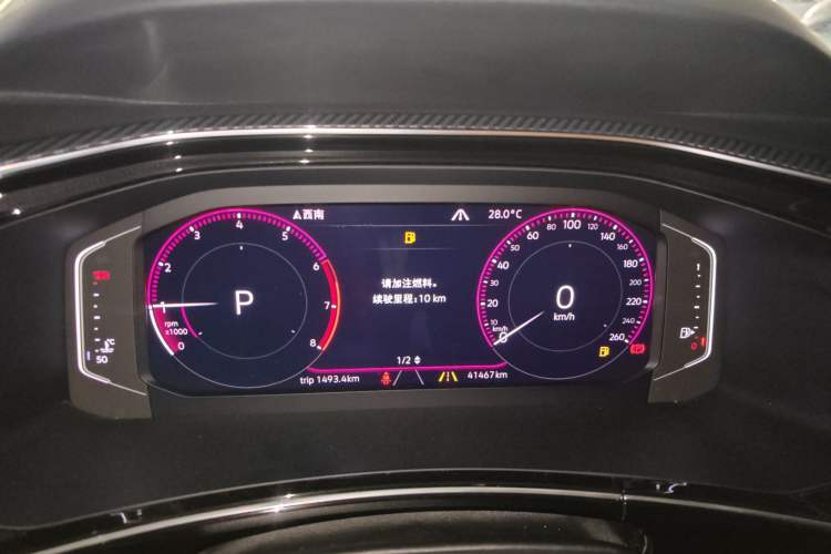 Used Volkswagen Tayron 2019 380TSI Four-Wheel Drive Flagship Version China V Standard Instrument Cluster